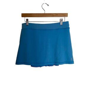 Sofibella Blue & Pink Back Ruffle Tennis Skort Medium